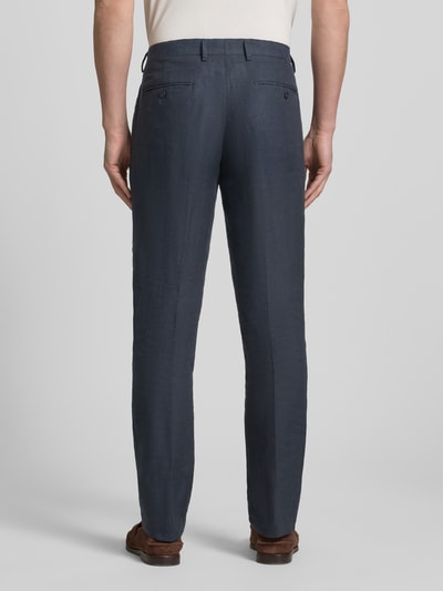 Christian Berg Men Leinenhose mit Gesäßtaschen Dunkelblau 5