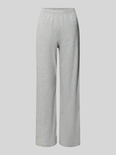 Produktfoto, Relaxed Fit Pyjama-Hose aus Baumwoll-Mix von Jake*s Casual in grauer Melange-Optik mit elastischem Bund und Jersey-Stretch Material.