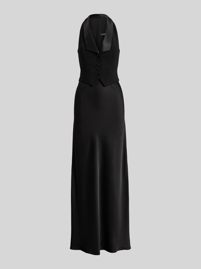 Lauren Ralph Lauren Sukienka wieczorowa z satynowymi klapami Czarny 2