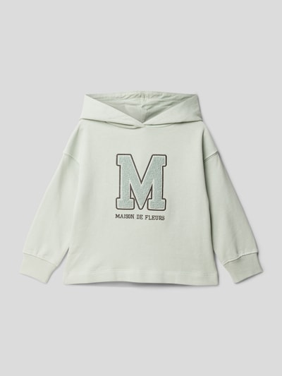 Mango Sweatshirt mit Motiv-Stitching Modell 'maison' Mint 1