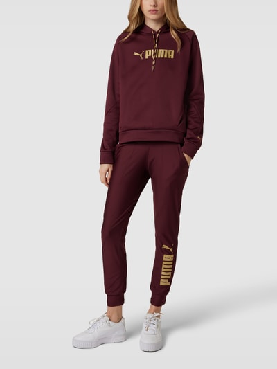 PUMA PERFORMANCE Leggings mit Logo-Print Bordeaux Rot 1