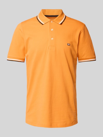 Christian Berg Men Poloshirt mit Label-Stitching Orange 2