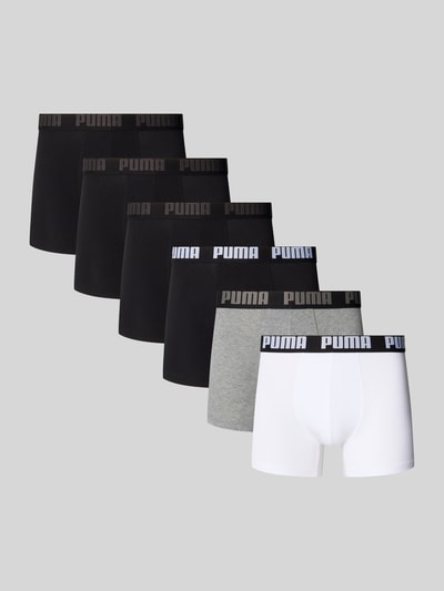 Produktfoto, Trunk aus Baumwoll-Mix im 6er-Pack Modell 'Everyday' von PUMA, verschiedene Farben, glatte Struktur, Herren Pant & Trunk