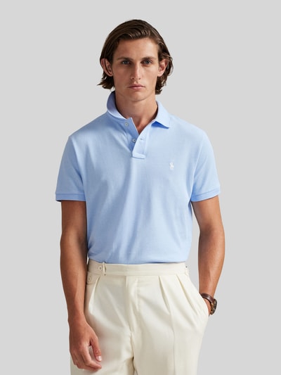Polo Ralph Lauren Slim Fit Poloshirt aus reiner Baumwolle Hellblau 4