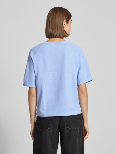 PIECES T-shirt o kroju regular fit z raglanowymi rękawami model ‘BREE’ Lawendowy melanż 5
