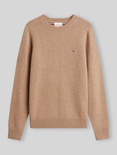 Tommy Hilfiger Regular Fit Pullover aus Lammwoll-Mix Camel 2