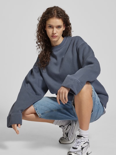 WEEKDAY Oversized sweatshirt met ronde hals Antraciet - 3