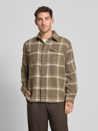 SELECTED HOMME Regular fit overhemdjack met wol, model 'LOSEPABLO' Beige - 4