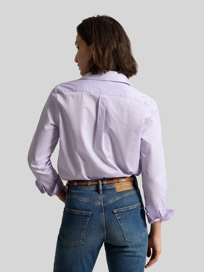 Polo Ralph Lauren Relaxed Fit Hemdbluse aus reiner Baumwolle Lila 5
