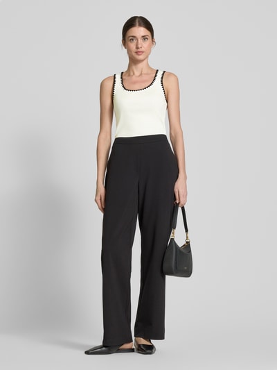 VERO MODA Top o kroju slim fit z okrągłym dekoltem model 'VIOLA' Biały 1