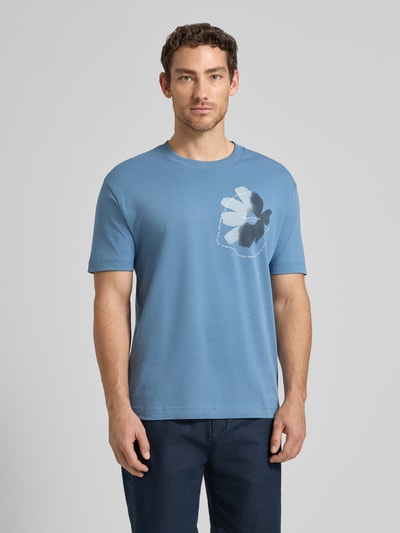 Marc O'Polo Relaxed Fit T-Shirt aus reiner Baumwolle Blau 4