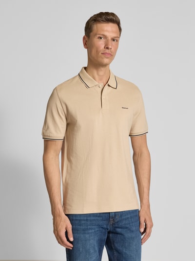 Gant Poloshirt mit Label-Stitching Sand 4