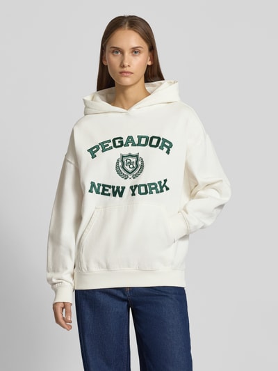 Pegador Oversized hoodie met logostitching, model 'Frieda' Offwhite - 4