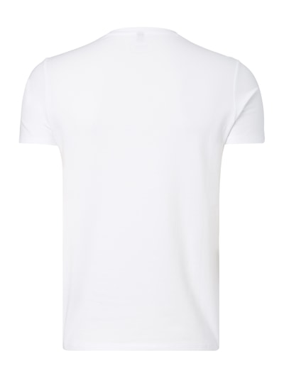 Armani Jeans T-Shirt mit Logo-Print Weiss 3