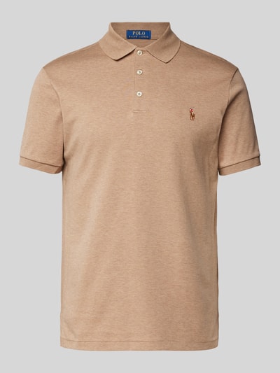 Polo Ralph Lauren Slim Fit Poloshirt mit Label-Stitching Beige 2