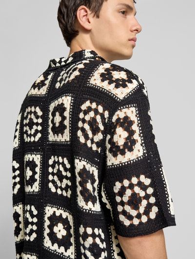 REVIEW Koszula casualowa z haftem angielskim Czarny 3