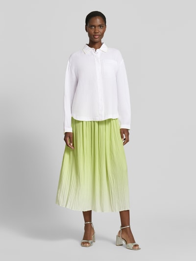 Marc Cain Bluse aus Ramie mit Brusttasche Weiss 1