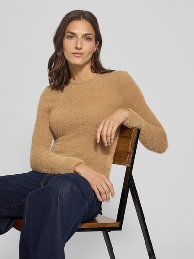 Jake*s Collection Shirt met lange mouwen en ribboorden Hazelnoot - 3