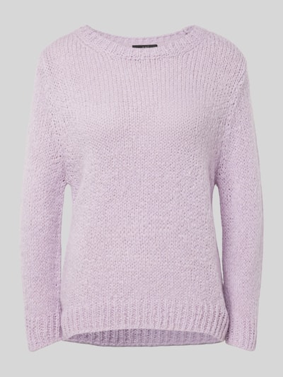 Oui Gebreide pullover met ronde hals Lila - 2