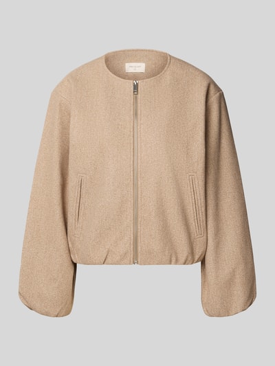 FREE/QUENT Jacke mit Rundhalsausschnitt Modell 'Yanna' Taupe 2
