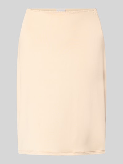 Produktfoto, Unterrock aus Viskose-Mix in Knielänge von Hanro, elastischer Viskose-Mix, Straight Fit, Satin, Picot-Besatz, beige Farbton