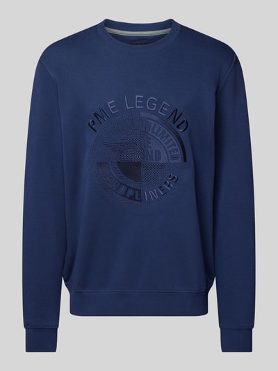 PME Legend Sweatshirt met labelstitching Blauw - 1