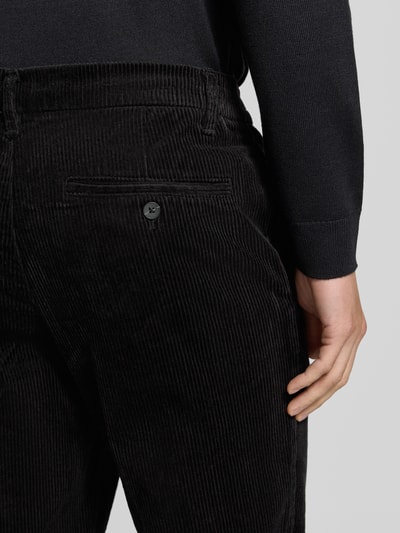 Selected Tapered Fit Cordhose aus reiner Baumwolle Modell 'LEROY' Black 3