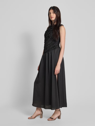 Forever New Maxikleid mit Smok-Details Black 1