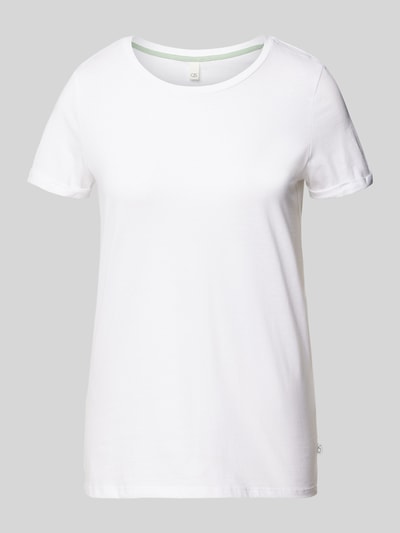 QS T-Shirt mit Label-Detail Modell 'Basic' Weiss 2