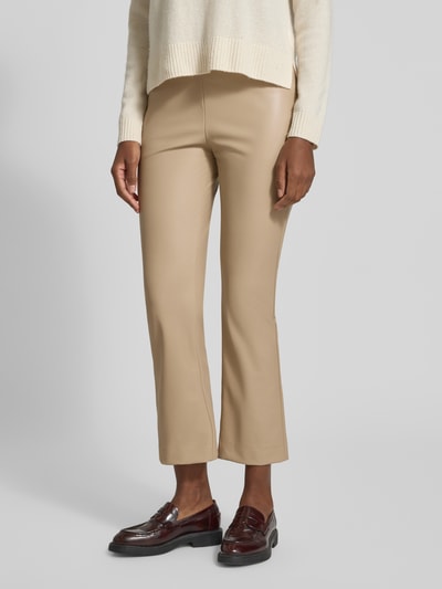 Raffaello Rossi Flared bootcut broek in leerlook, model 'MACY' Zand - 4