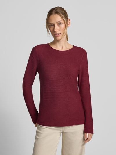 Tom Tailor Regular Fit Pullover aus reiner Baumwolle Bordeaux 4