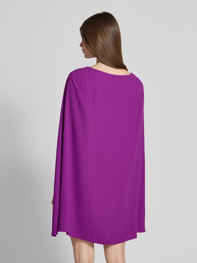 Lauren Ralph Lauren Cocktailjurk met ronde hals, model 'PETRA' Aubergine - 5