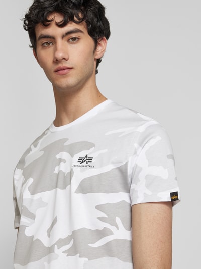 Alpha Industries T-shirt met labelprint Wit - 3