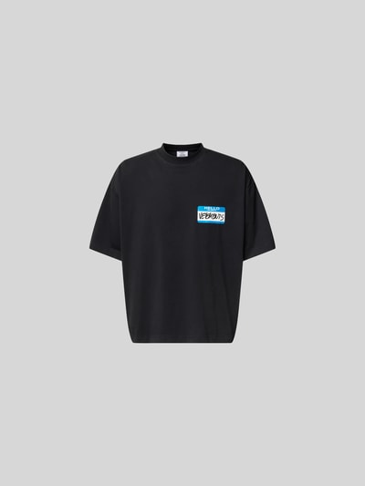 VETEMENTS T-Shirt mit Label-Print Black 1