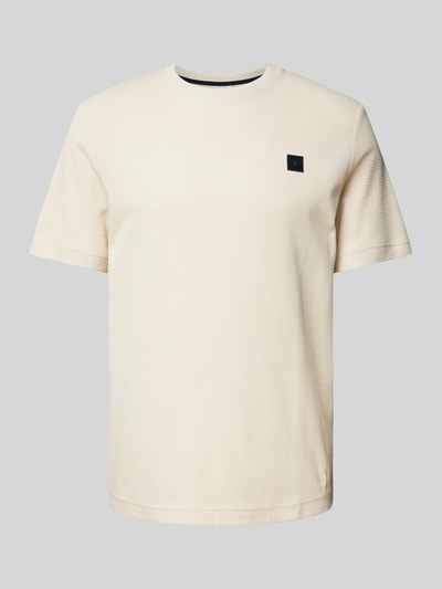 Tom Tailor Regular fit T-shirt met logo-applicatie Offwhite - 2