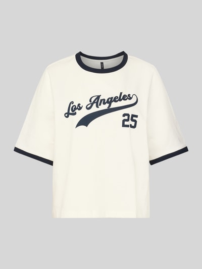 Vero Moda T-shirt o kroju relaxed fit z czystej bawełny model ‘TOVA’ Biały 2