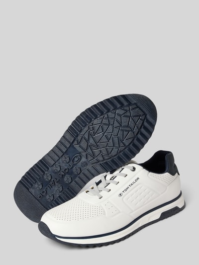 Tom Tailor Lage sneakers met geperforeerd oppervlak Wit - 4