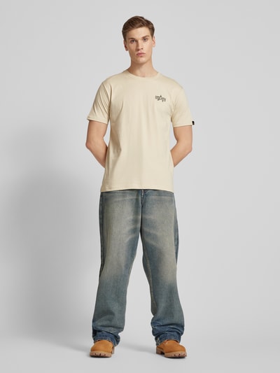 Alpha Industries T-shirt met logoprint Offwhite - 1