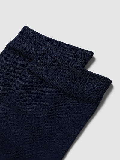 camano Socken mit Label-Detail Modell 'SILKY FEEL' Marine 2