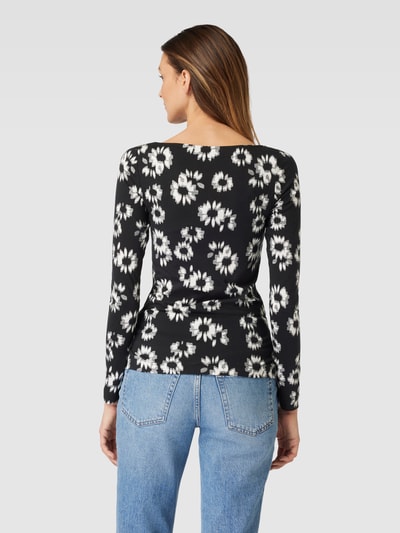 Esprit Longsleeve met bloemenmotief Zwart - 5