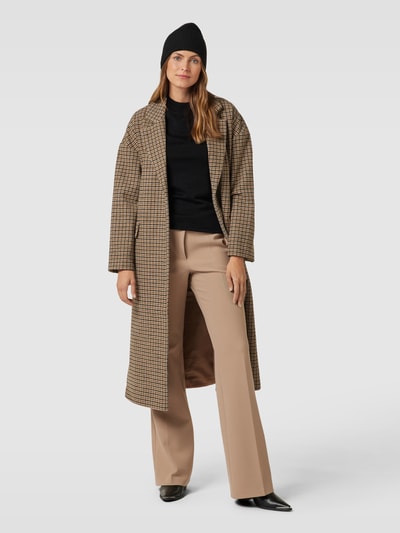 Selected Sweter z dzianiny z rękawem o dł. 1/2 model ‘LURA’ Czarny 1