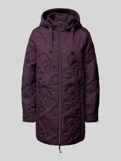 Christian Berg Woman Selection Hybridjacke mit Einsatz aus Scuba und Kapuze Aubergine 2