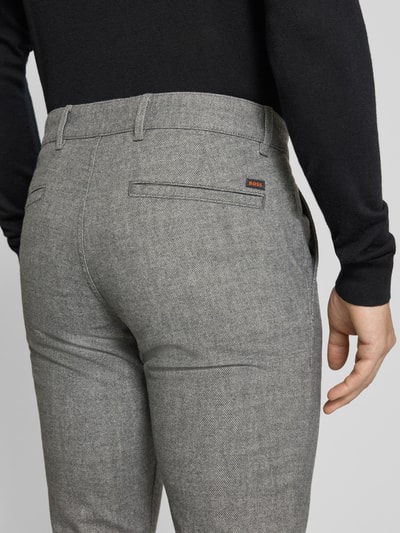 BOSS Orange Slim fit chino van katoenmix  Lichtgrijs - 3