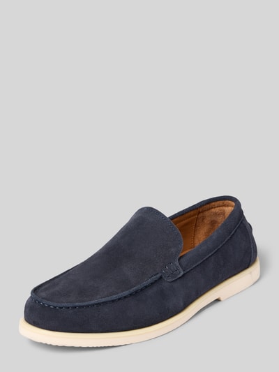 Produktfoto, Loafer aus echtem Leder Modell 'OWEN' von SELECTED HOMME, Optik: Unifarben, Schuhspitze: abgerundet, Absatzform: flach, Verschluss: Schlupf/offen, Sohle: strukturiert, Materialverarbeitung: Veloursleder, Material: echtes Leder