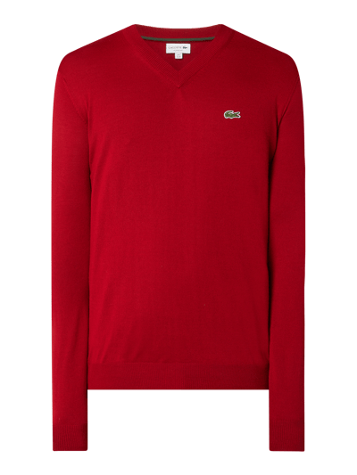 Lacoste Pullover van wolmix  Bordeaux - 2