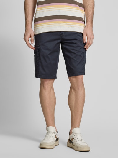 Tom Tailor Regular Fit Cargoshorts aus Baumwoll-Mix Dunkelblau 4