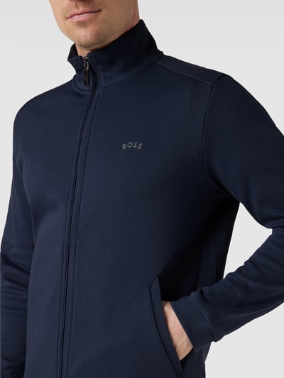 BOSS Green Sweatjacke mit Label-Patch Marineblau 3