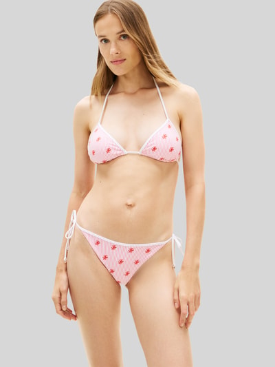 Tommy Hilfiger Bikinihose aus Seesucker mit Bindebändern Rosa 4