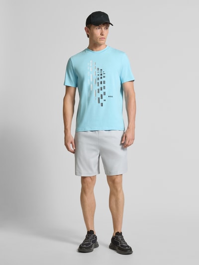BOSS Green Relaxed Fit T-Shirt aus Baumwoll-Mix Modell 'TEE' Hellblau 1