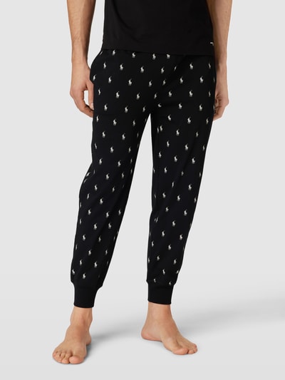 Polo Ralph Lauren Underwear Spodnie dresowe z nadrukiem z logo model ‘LIQUID’ Czarny 4